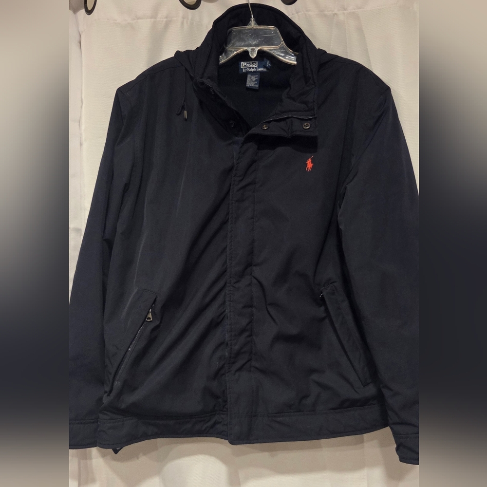 Ralph Lauren Men's Navy Jacket with Red Logo